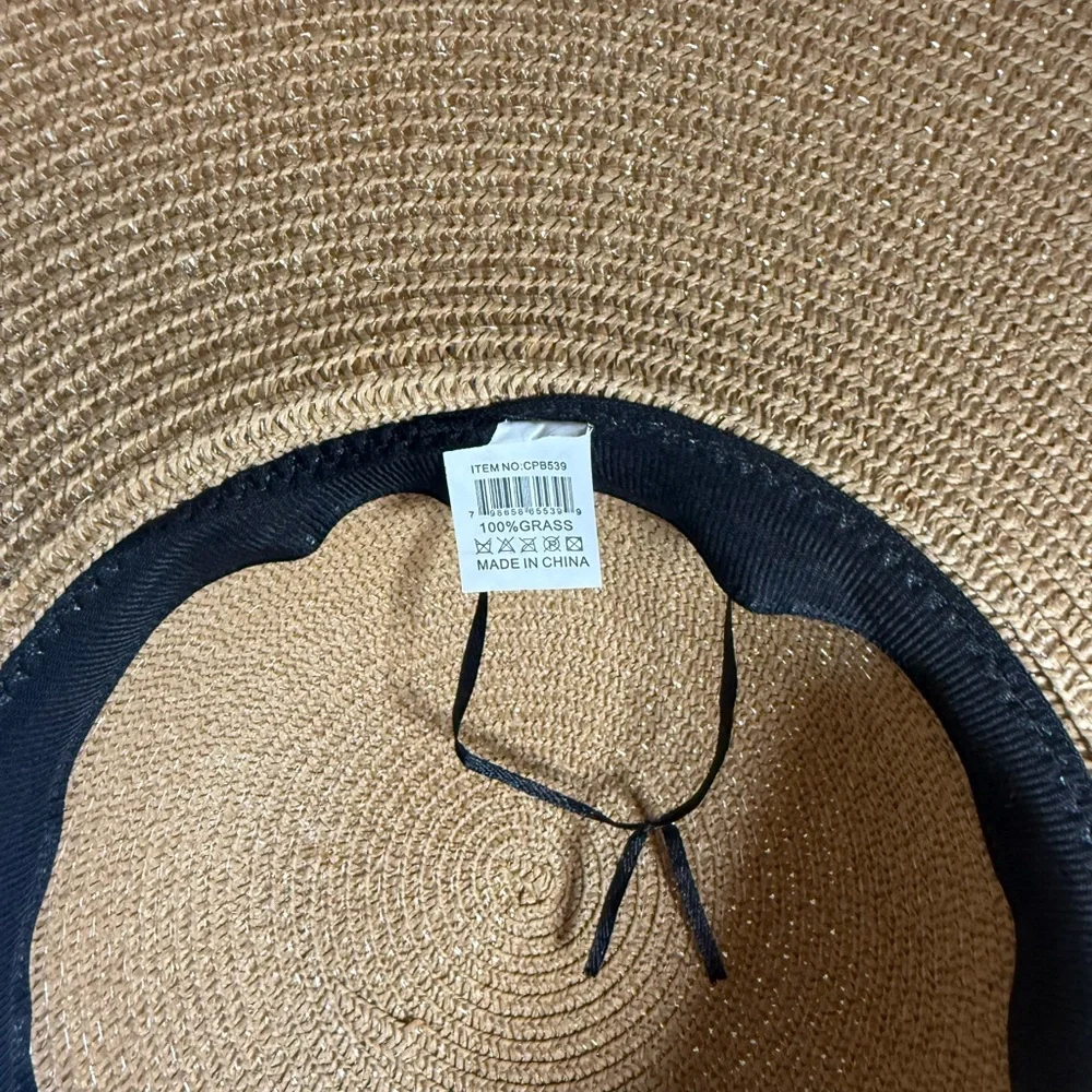 Elegant Tan Wide-Brimmed Hat - Picture 4 of 6